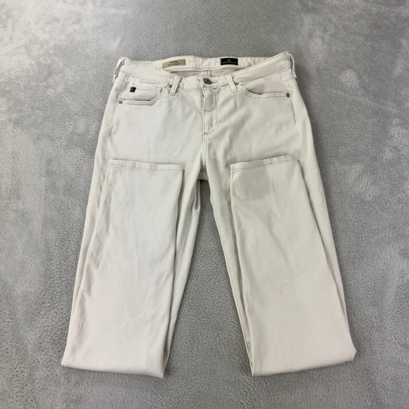 AG Adriano Goldschmied White Skinny Cigarette Pants 27 - Picture 1 of 14